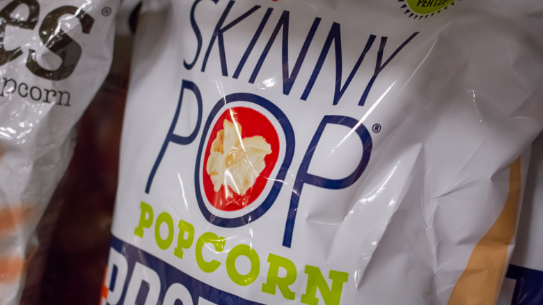 bag of SkinnyPop popcorn