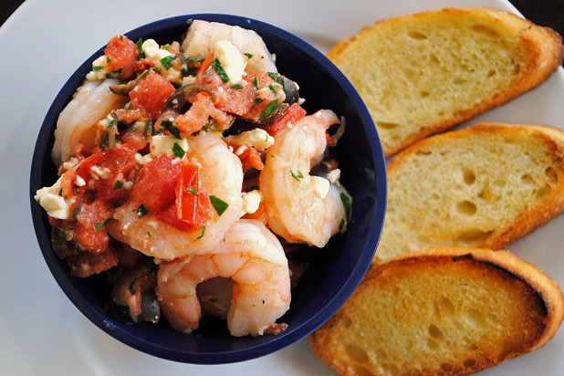 Greek Shrimp Bruschetta