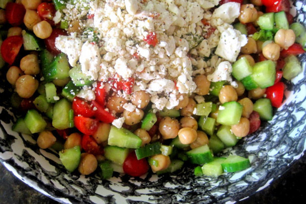 Chopped Salad with Chickpeas and Feta