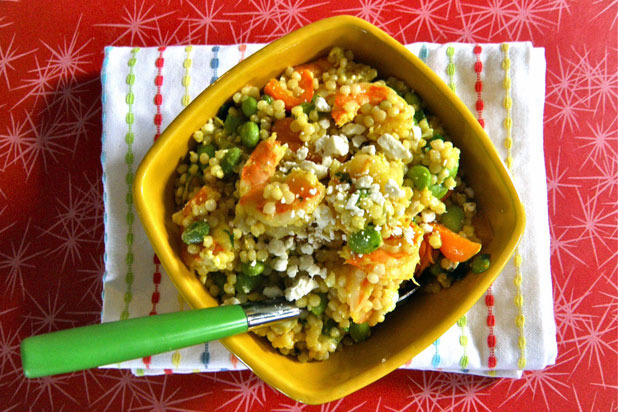 Mediterranean Shrimp with Pearl Couscous