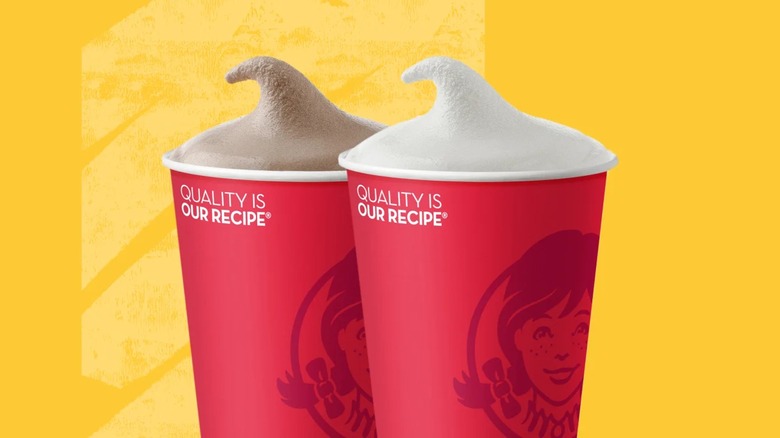 Wendy's vanilla and chocolate frosty