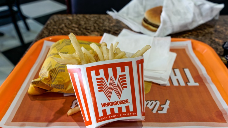 Whataburger fries and burger