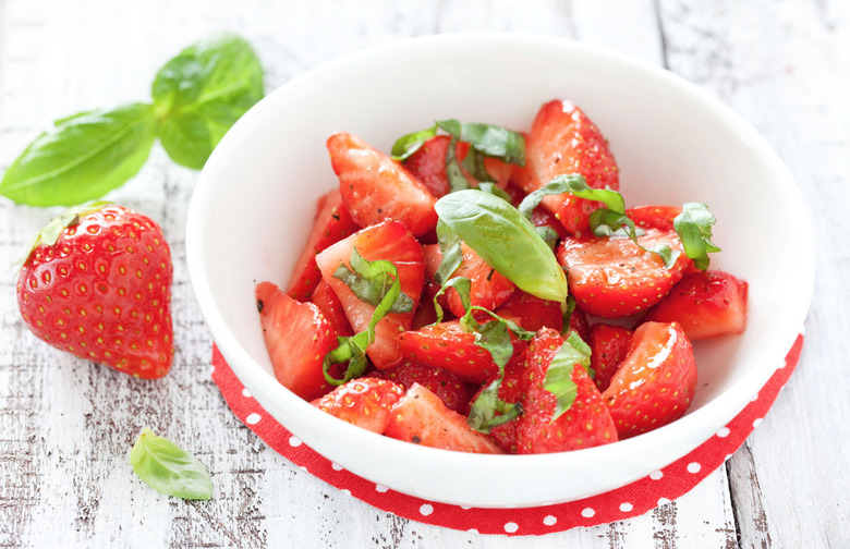 Strawberry Salad with Basil and Balsamic