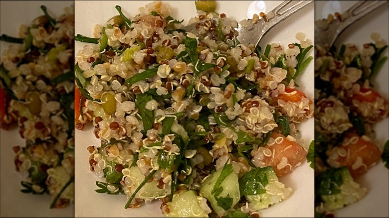 Costco Kirkland Signature Quinoa Salad on white plate