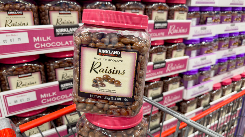 Jars of Kirkland Signature Milk Chocolate Raisins