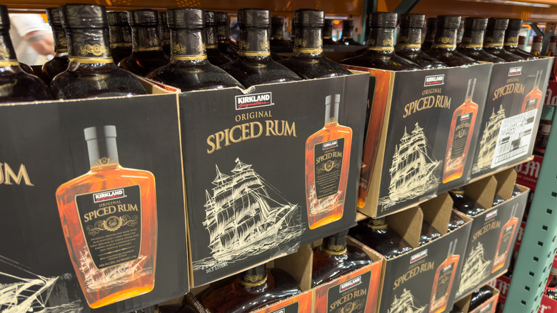 Several cases of Kirkland Signature Original Spiced Rum