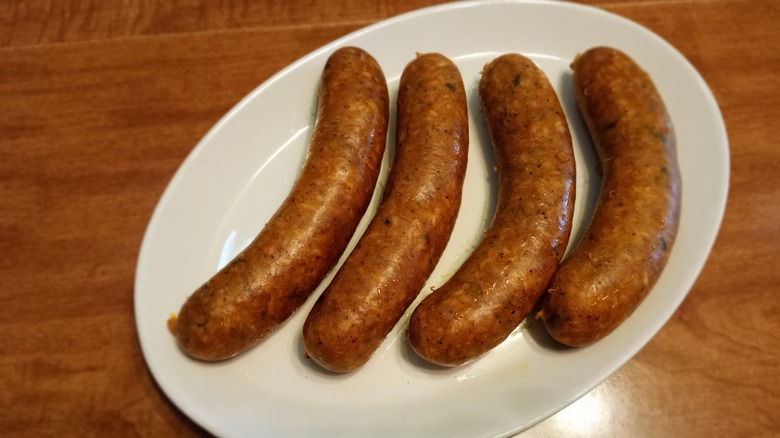 cooked cased italian sausages