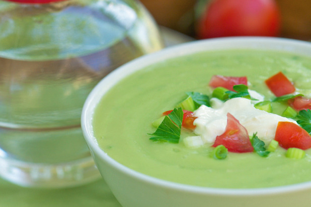 Chilled Avocado and Cucumber Soup