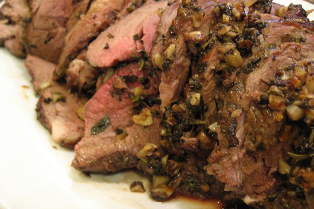 5. Rotisserie Lamb with Mint, Rosemary, and Garlic