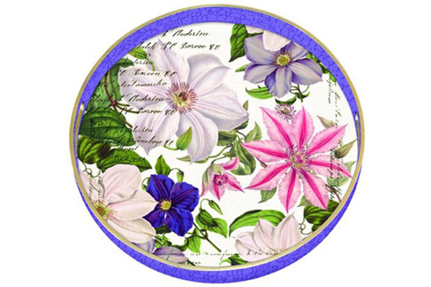 3. Michel Design Works Clematis Decoupage Tray