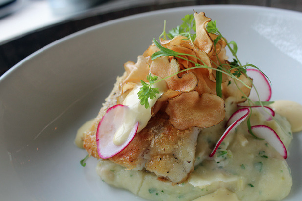 Potato Chip-Crusted Flounder