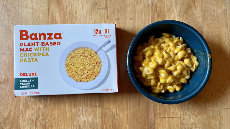 Banza Mac and cheese in bowl 