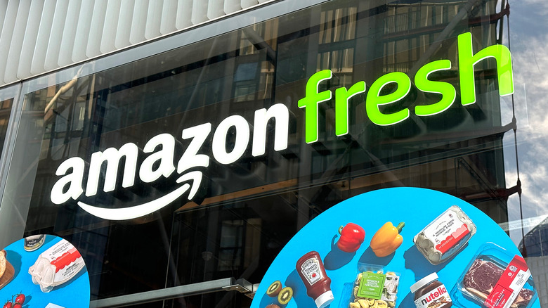 Amazon Fresh storefront sign