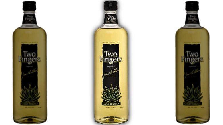 Bottle of Two Fingers tequila