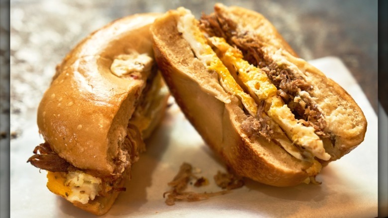 Bruegger's Bagels brisket bagel