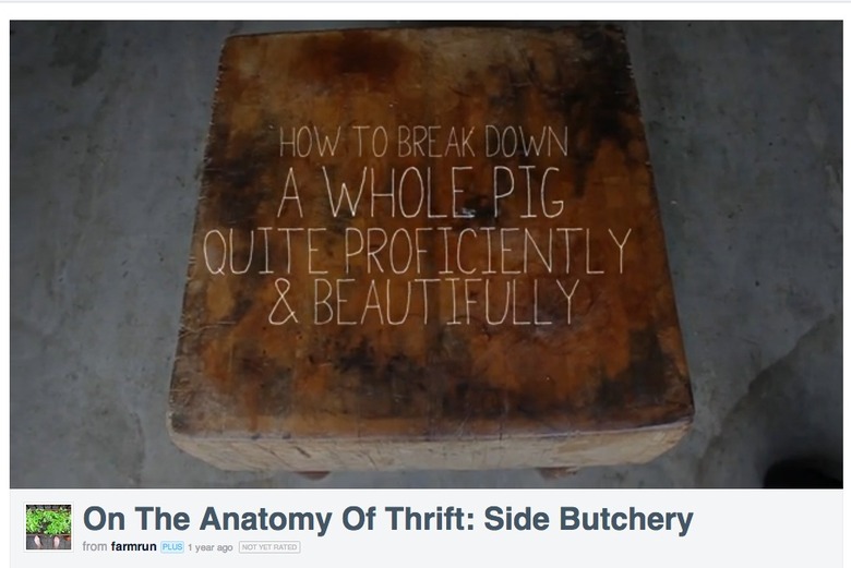 Butchering Online: Farmstead Meatsmith's 'The Anatomy of Thrift: Side Butchery'