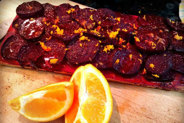 Cedar Plank Citrus Beets 