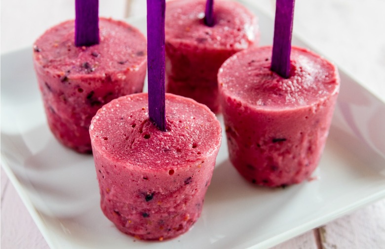 Honey-Cherry Yogurt Popsicles