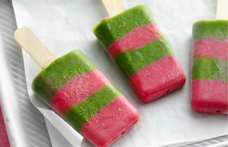 Strawberry Green Smoothie Pops