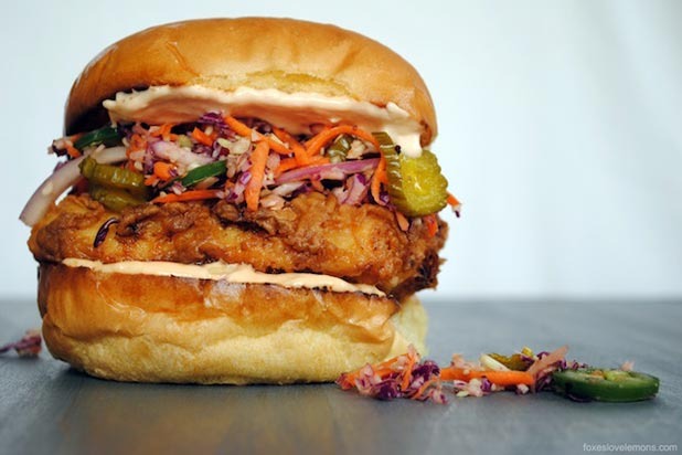 Fried Chicken Sandwich with Pickled Coleslaw Recipe