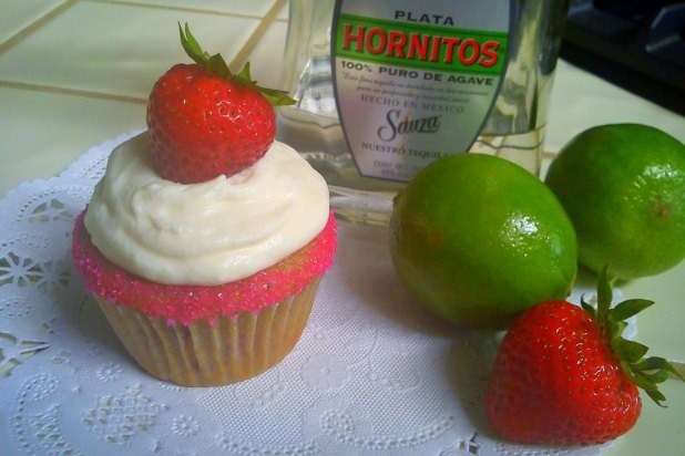 Bake It With Booze: Strawberry Margarita Cupcakes