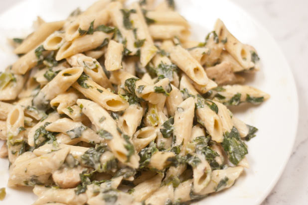 Spinach Chicken Alfredo Pasta Recipe