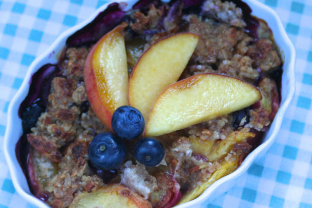 Healthy Blueberry-Peach Cobbler Recipe