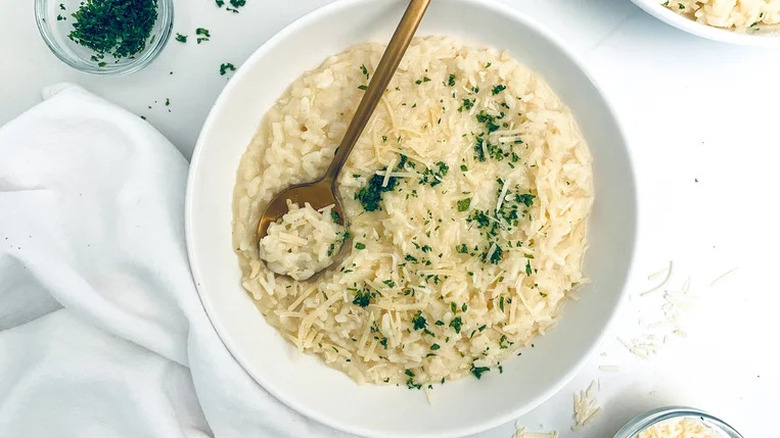 Risotto alla parmigiana with herbs