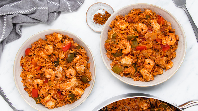 Bowls of jambalaya