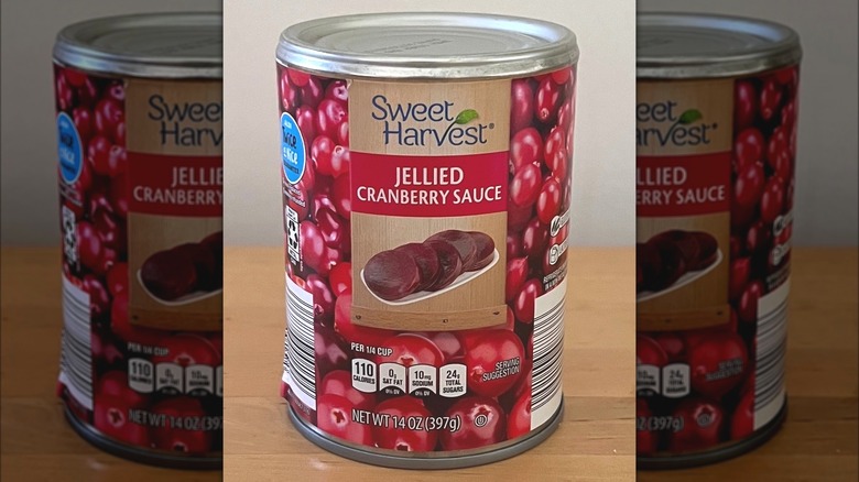 Sweet Harvest cranberry sauce can