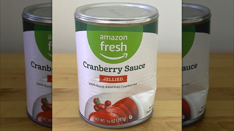 Amazon Fresh cranberry sauce can