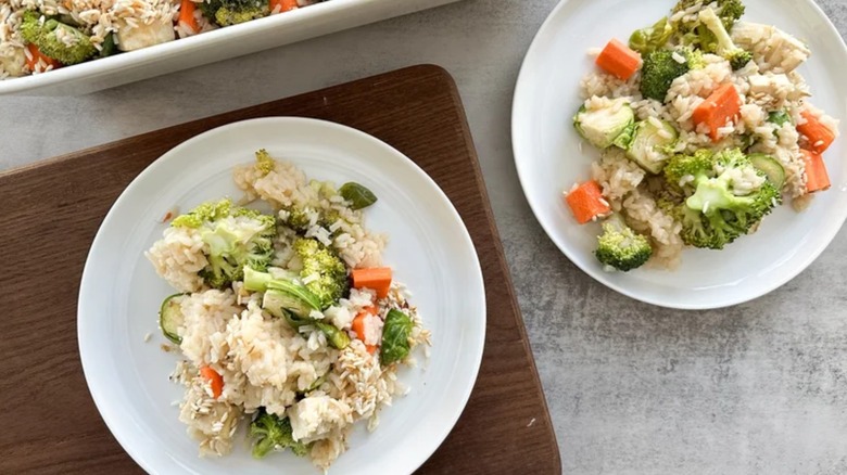 brussels sprouts tofu bake