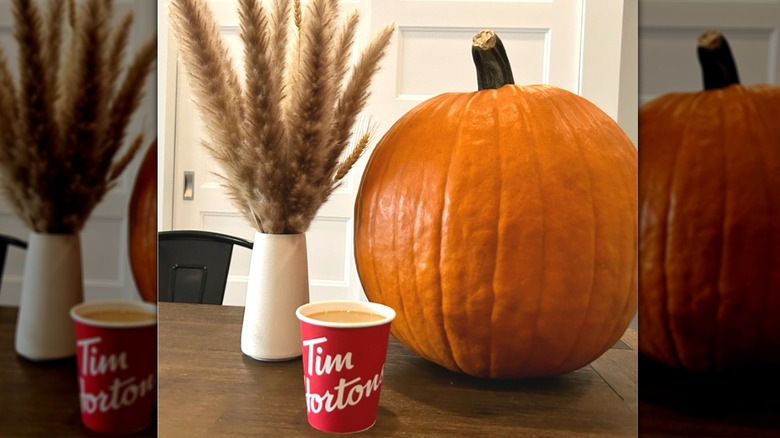 Tiim Horton's coffee and Pumpkin