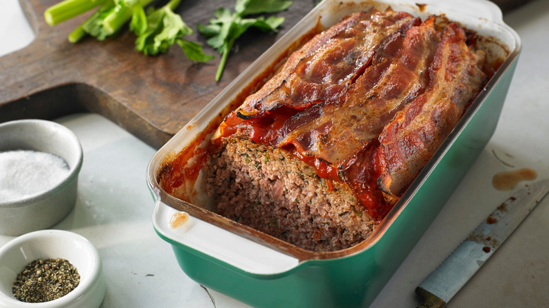 Meatloaf in loaf pan