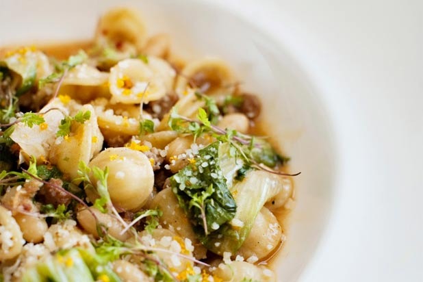 Orecchiette with Duck Sausage, Escarole, and Cannellini Beans