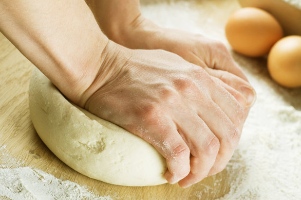 Forming Pizza Dough