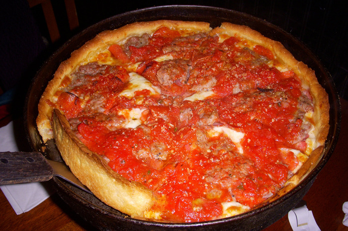 Chicago-Style Deep-Dish Pizza (Illinois)