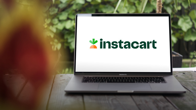 Instacart logo displayed on laptop