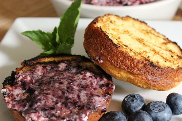 Grilled Corn Muffins with Blueberry Honey Butter Recipe