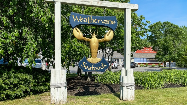 Weathervane Seafood lobster sign