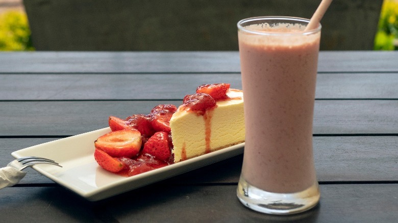 cheesecake and milkshake