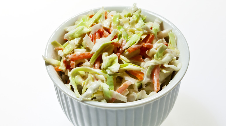 Small bowl of cole slaw