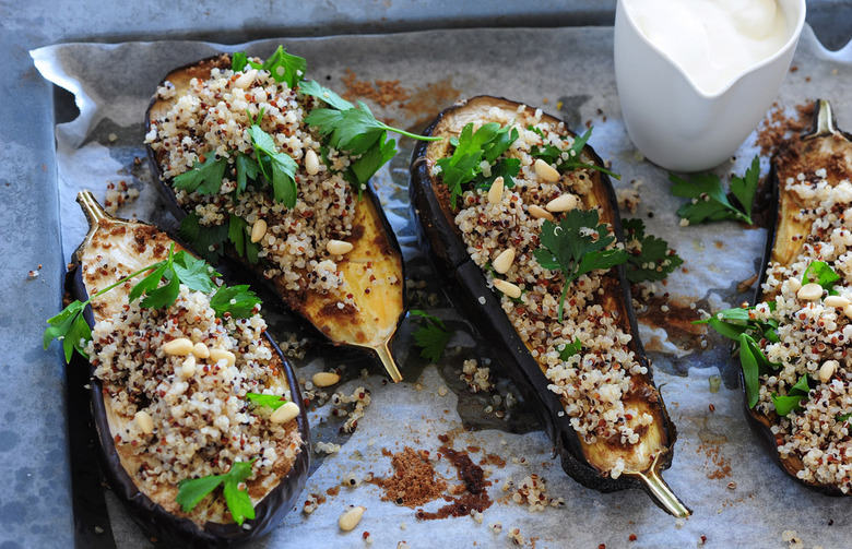 Grilled Eggplant and Quinoa Salad