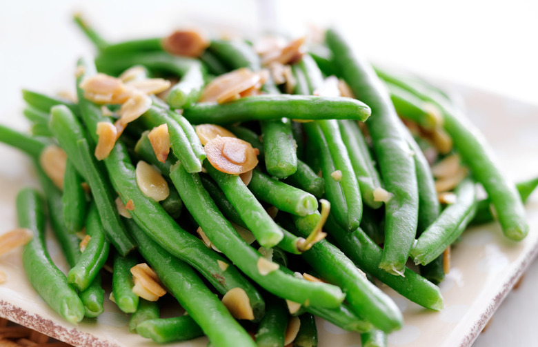 Grilled Green Beans with Marcona Almonds