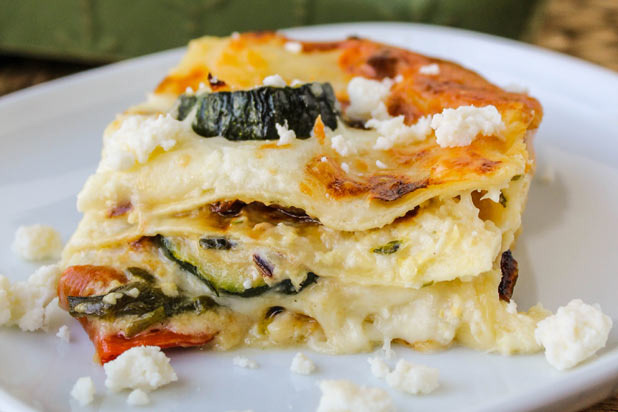 Poblano, Corn, and Zucchini Lasagna Recipe