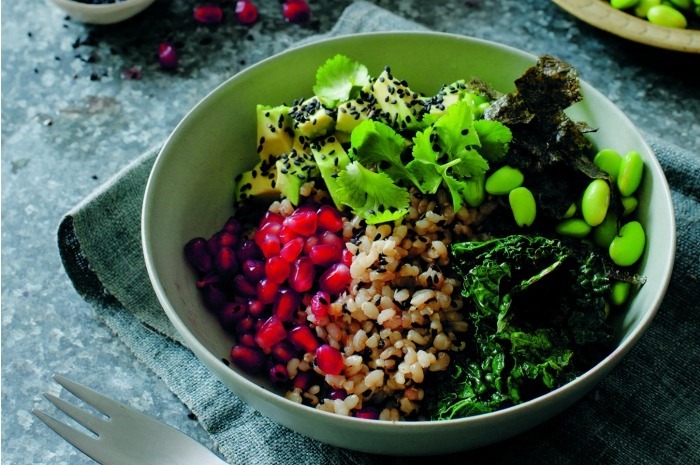 Vegan Kale and Black Sesame Sushi Bowl