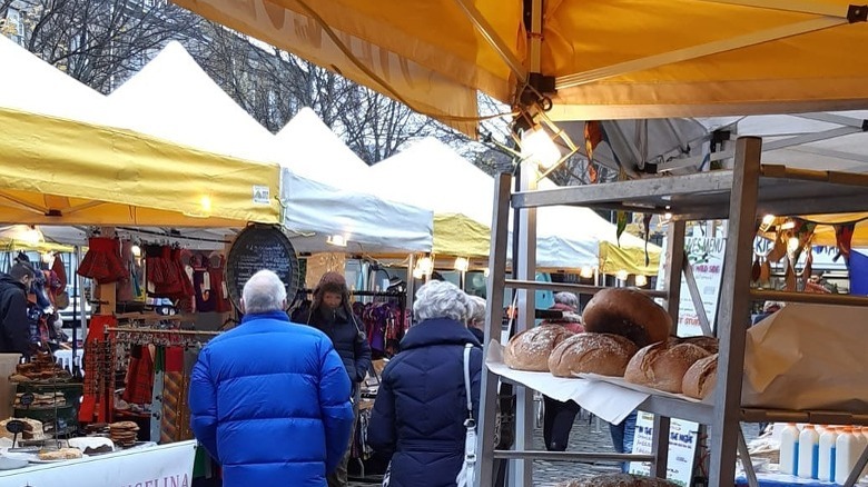 Leith Market stalls and people