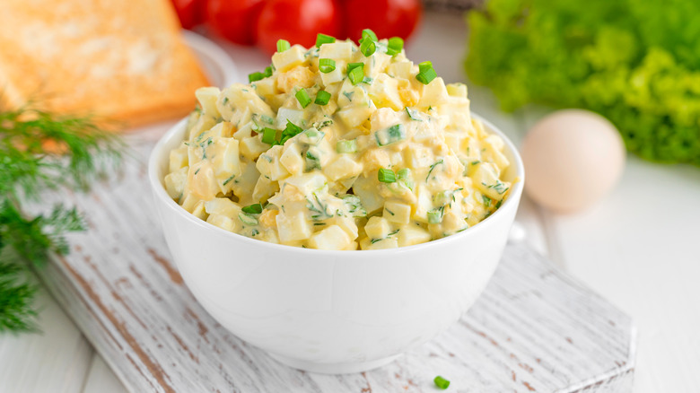 egg salad with green onions