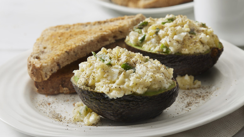 egg salad avocado boats