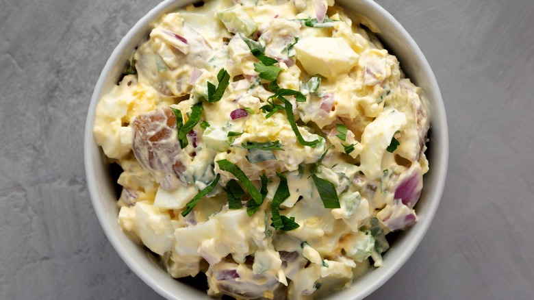 bowl of egg salad